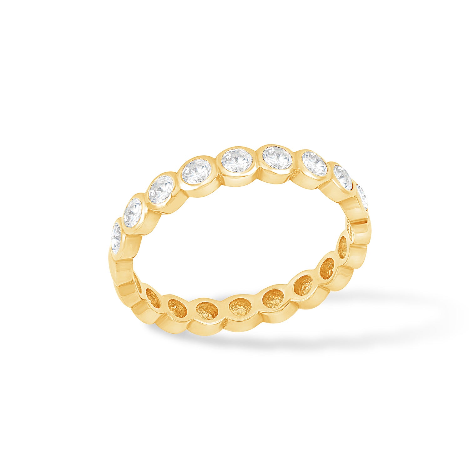 14k Gold Diamond Dotty Half Eternity Ring 0.25ct