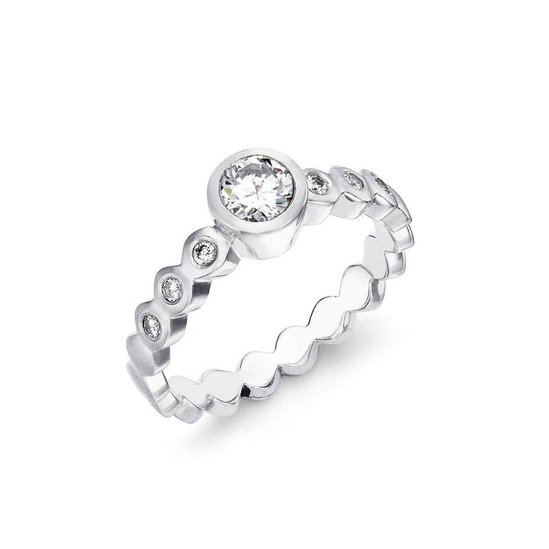 Dotty Solitaire Diamond Engagement Ring - 0.40ct