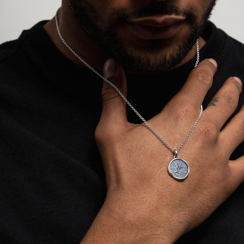 Men's Flying Swallow Talisman Necklace