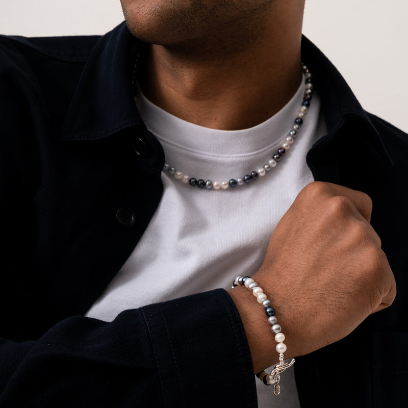Men s Mixed Pearls Bracelet