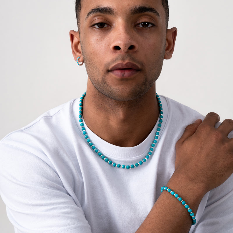 Dower-and-Hall-Men's-Turquoise-&-Halo-Bead-Necklace