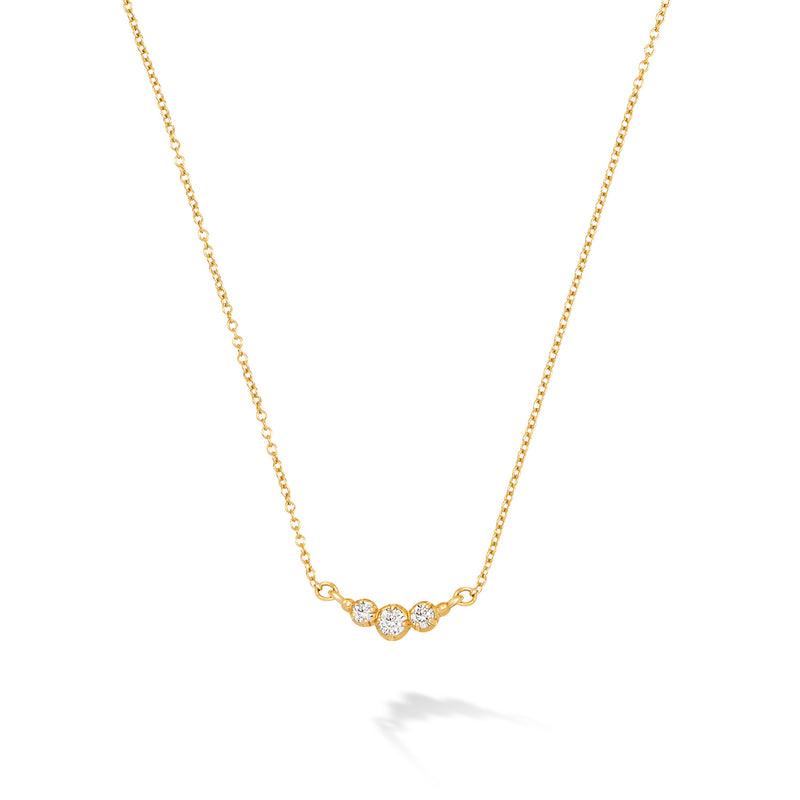 14k Gold Stargazer Trio Diamond Pendant