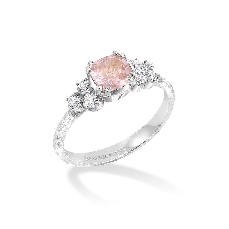 DSGR32-18W-MORG-DIA-70PT-Dower-and-Hall-18k-White-Gold-6mm-Cushion-Morganite-and-Diamond-Stargazer-Ring