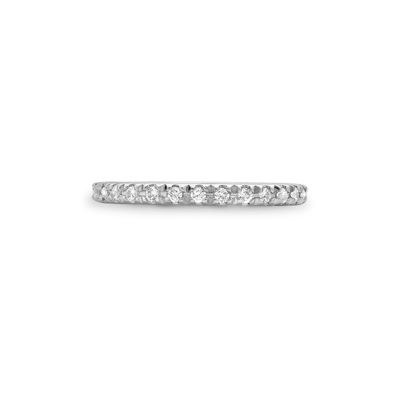 18k Fine Halo Style Diamond Set Eternity Ring