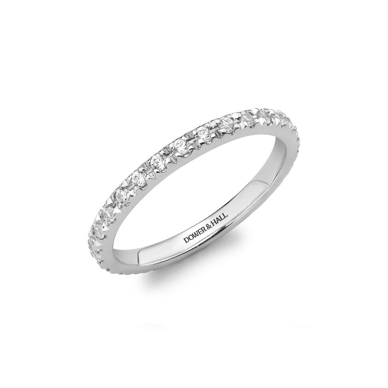 18k Medium Halo Style Diamond Set Band