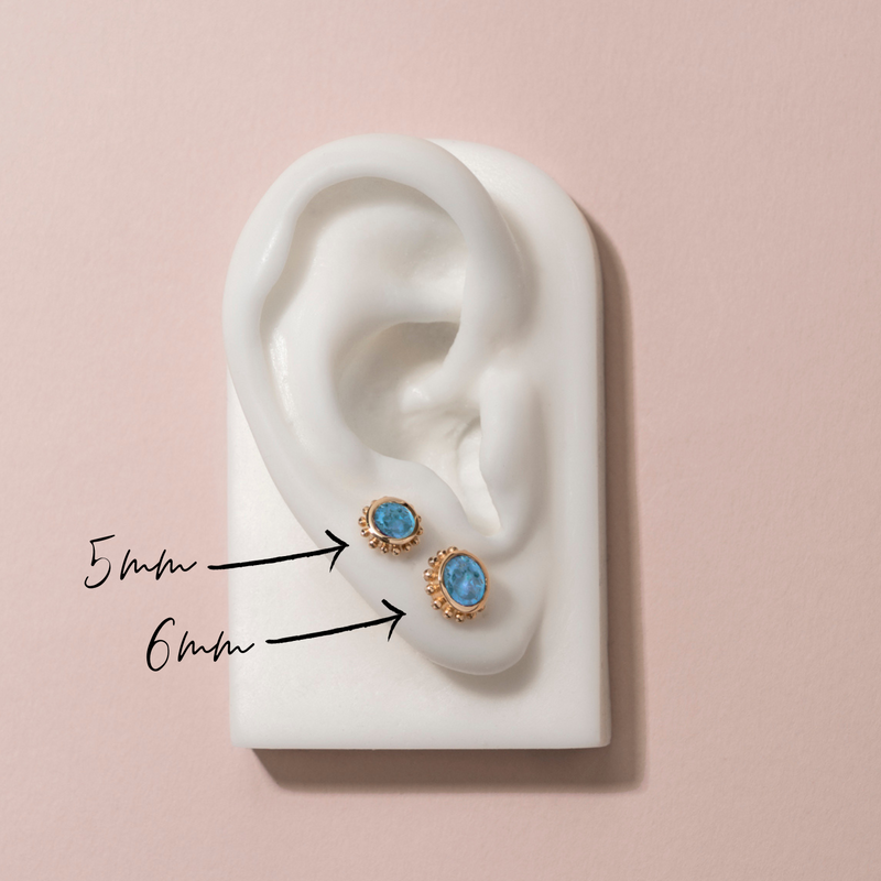 Dower-and-Hall-14k-Yellow-Gold-5mm-and-6mm-Anenome-Studs-with-Blue-Topaz