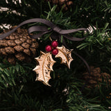     Dower-and-Hall-Gilded-Pewter-Holly-Christmas-Tree-Decoration