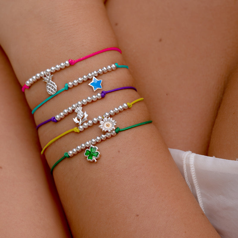 NTB68-S-PINK-Dower-and-Hall-Sterling-Silver-Pineapple-Misanga-Pink-Cord-Bracelet-2