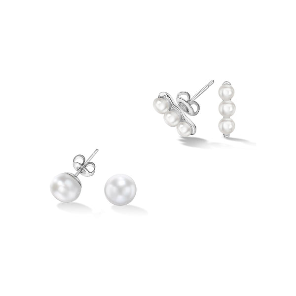 Timeless Pearls Studs Set