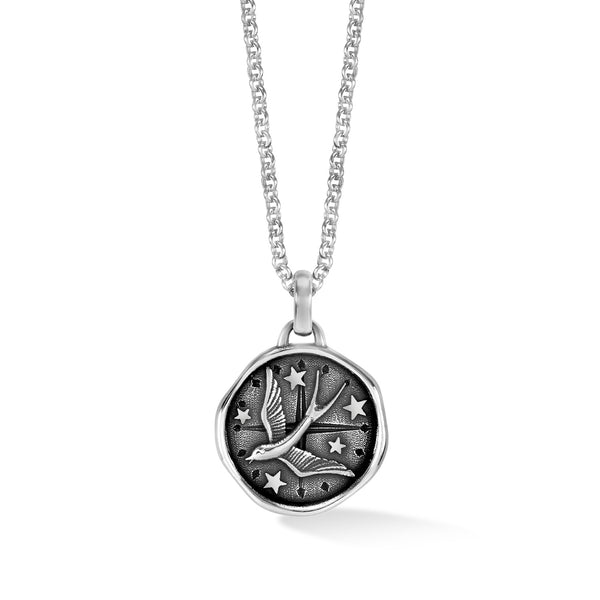 Flying Swallow Talisman Necklace
