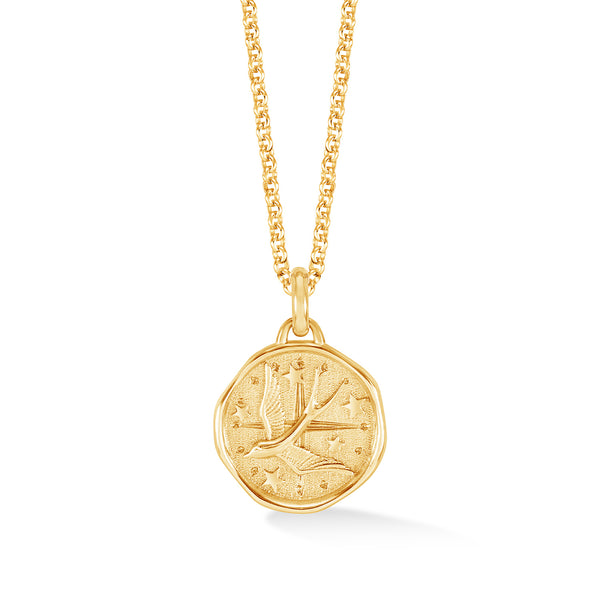 Men's Flying Swallow Talisman Necklace