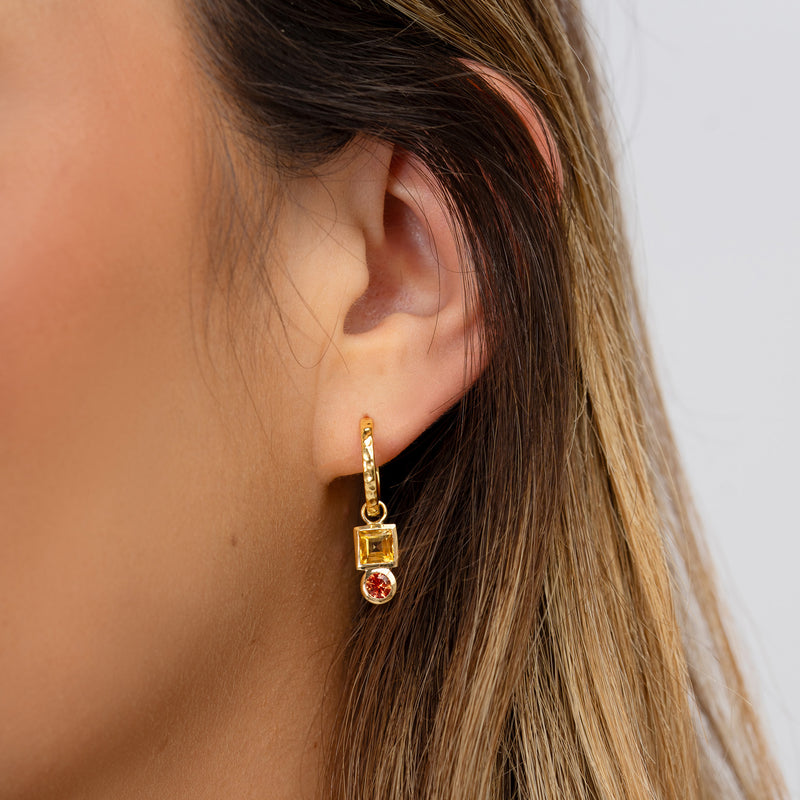 TWE36-V-CIT-TG-Dower-and-Hall-Yellow-Gold-Vermeil-Square-Citrine-Hammered-Huggie-Hoops-1