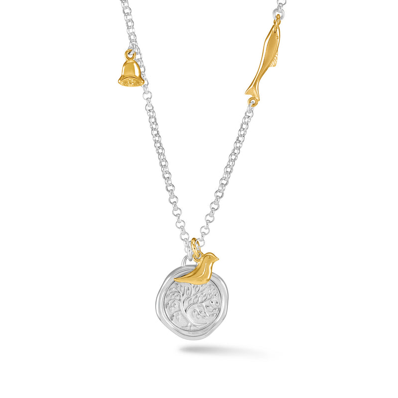 TSP20-S-V-Dower-and-Hall-Sterling-Silver-and-Gold-Vermeil-The-Glasgow-Flourish-Talisman-Necklace
