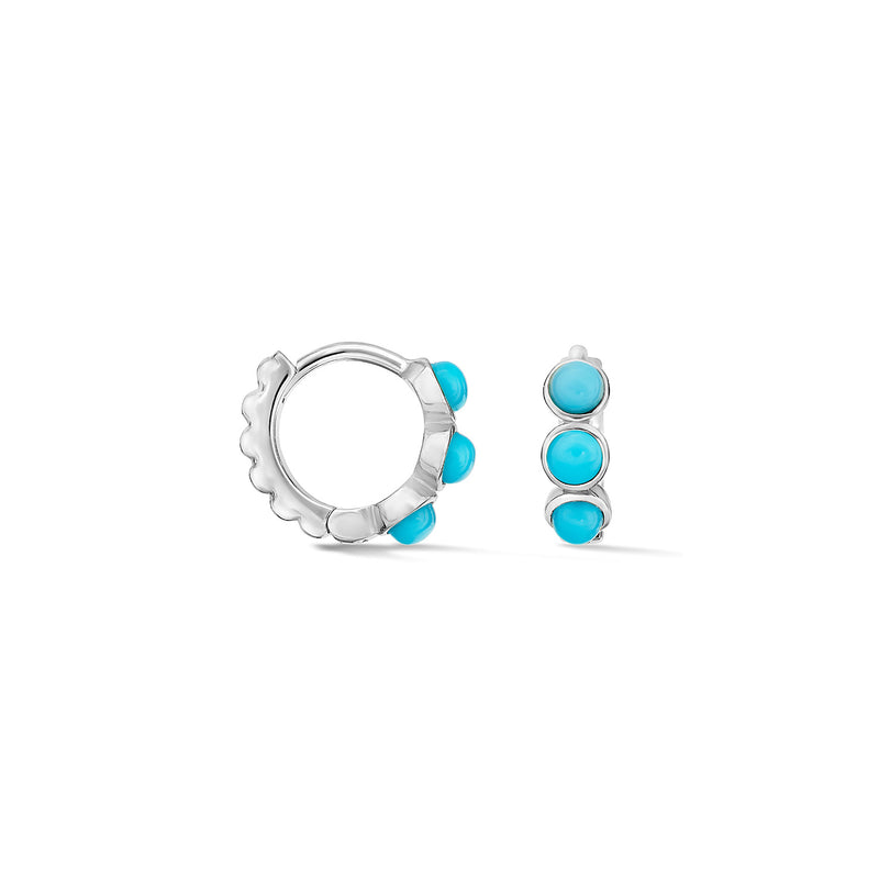 HHE36-S-Dower-and-Hall-Sterling-Silver-Small-Azure-Turquoise-Huggie-Hoops