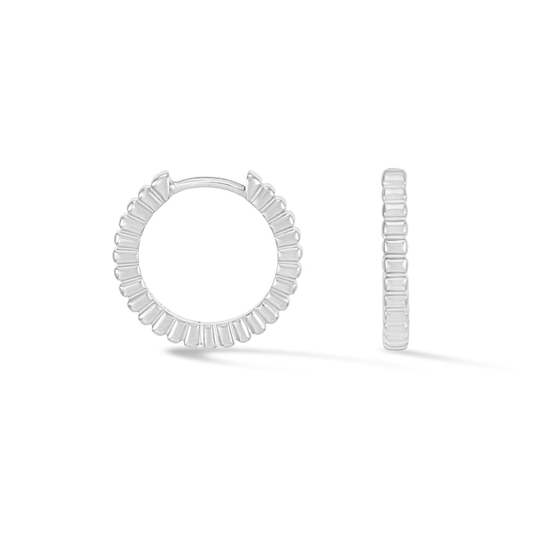 Men's Small Humbug Hoops in Sterling Silver or Gold Vermeil
