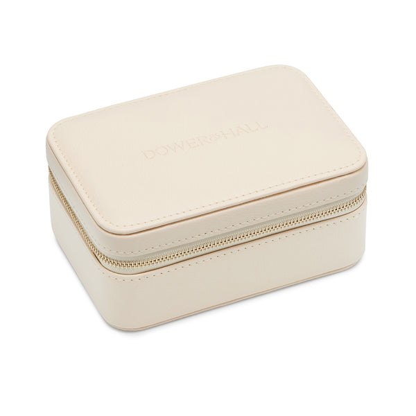 Large Cream Zipped Cushion Jewellery Box