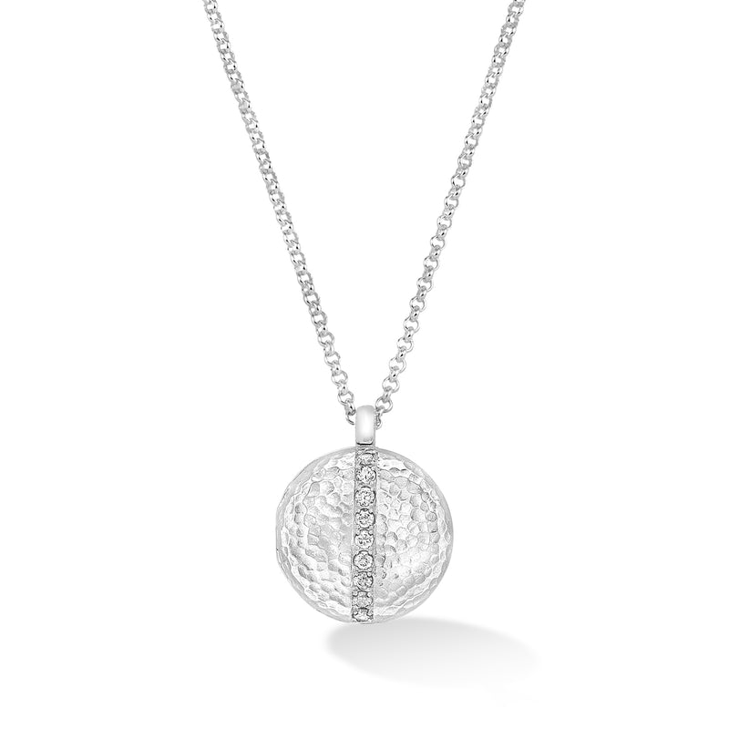     LLK53-S-WSAPP-Dower-and-Hall-Sterling-Silver-White-Sapphire-16mm-Round-Lumiere-Locket