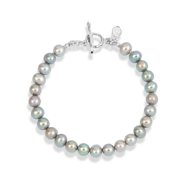 LUB44B-S-DGP-Dower-and-Hall-Sterling-Silver-Timeless-Dove-Grey-Freshwater-Pearl-Bracelet