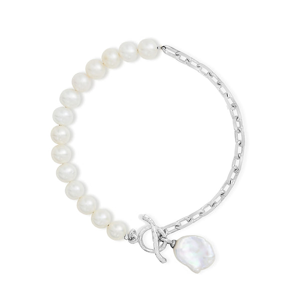 LUB45-S-WP-Dower-and-Hall-Sterling-Silver-Luna-Freshwater-and-Keshi-Pearl-Bracelet