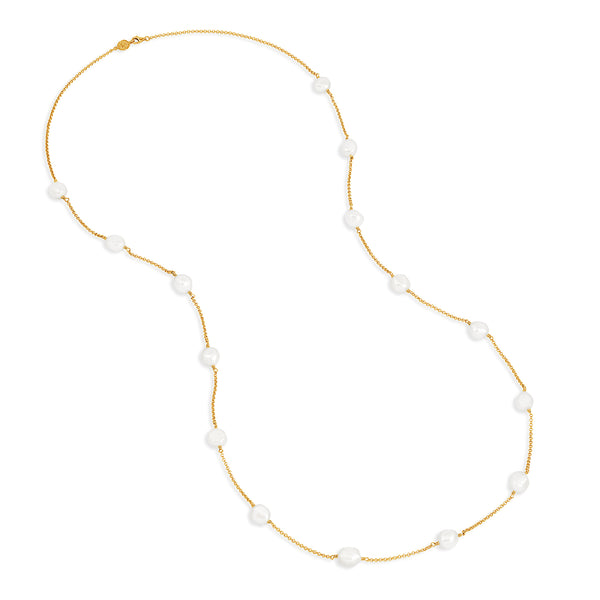 LUBN21-V-WP-Dower-and-Hall-Yellow-Gold-Vermeil-Long-White-Baroque-Pearl-Chain-Necklace