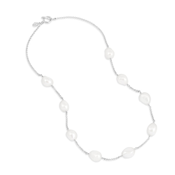 LUBN22-S-WP-Dower-and-Hall-Sterling-Silver-White-Baroque-Pearl-Chain-Necklace