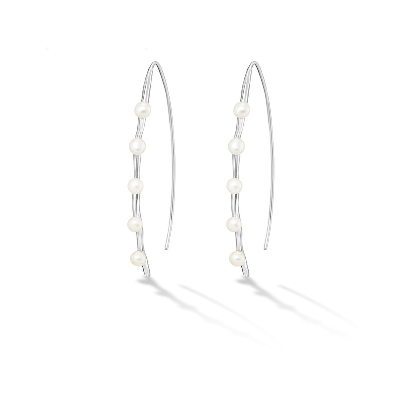    LUE19-S-WP-Dower-and-Hall-Sterling-Silver-Short-Waterfall-Pearl-Drop-Earrings