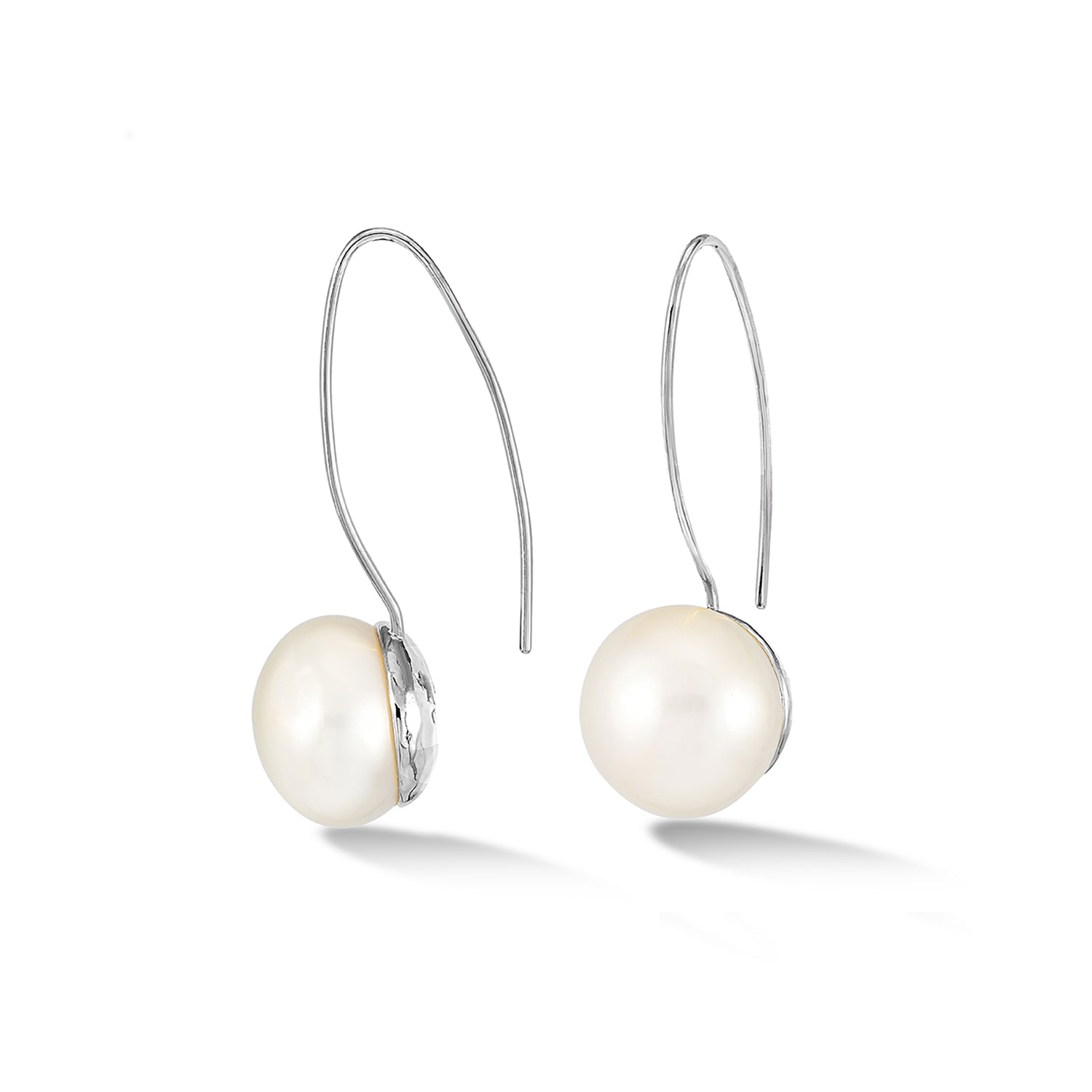 14mm Long Luna Pearl™ Earrings Sterling Silver or Vermeil