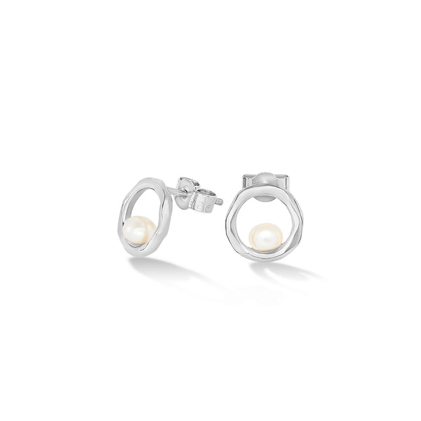 LUE9-S-WP-Dower-and-Hall-Sterling-Silver-Open-Circle-and-White-Pearl-Waterfall-Earrings