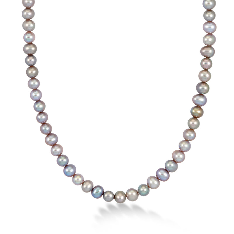     LUN44B-S-DGP-Dower-and-Hall-Sterling-Silver-Timeless-Dove-Grey-Freshwater-Pearl-Necklace