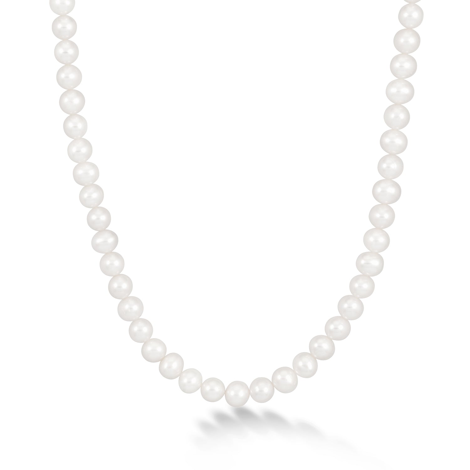 White Freshwater Luna Pearl™ Necklace in Sterling Silver