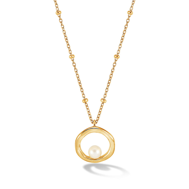    LUP9-V-WP-Dower-and-Hall-Yellow-Gold-Vermeil-Open-Circle-and-White-Pearl-Waterfall-Pendant