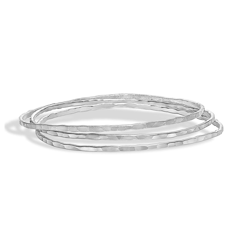 2mm Hammered Nomad Bangle Set