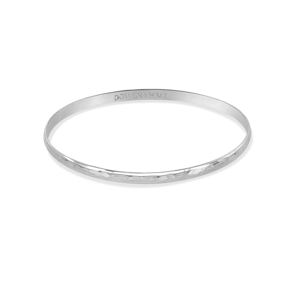 NBG26-9W-Dower-and-Hall-9k-White-Gold-4mm-Hammered-Nomad-Bangle