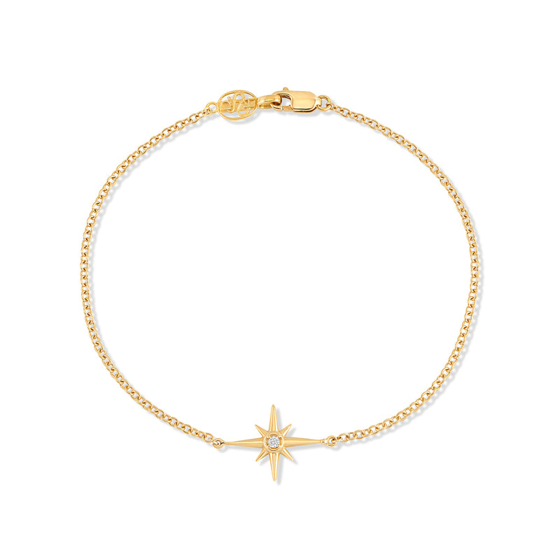 NSB4-14Y-DIA-Dower-and-Hall-14k-Yellow-Gold-and-Diamond-Single-North-Star-Bracelet