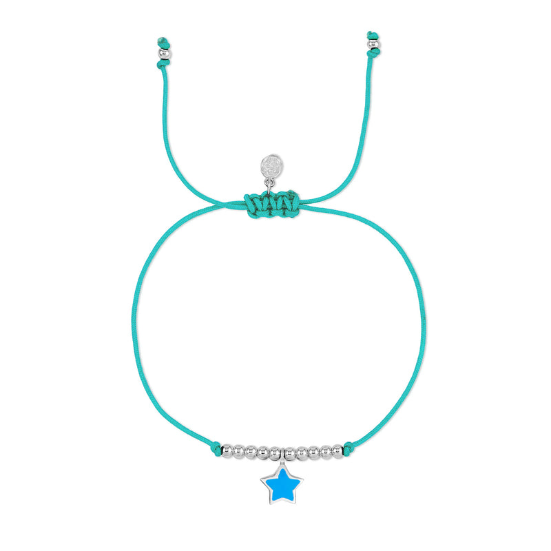 NTB10-S-BLUE-Dower-and-Hall-Sterling-Silver-Enamel-Star-Misanga-Blue-Cord-Bracelet