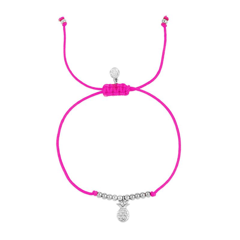 NTB68-S-PINK-Dower-and-Hall-Sterling-Silver-Pineapple-Misanga-Pink-Cord-Bracelet