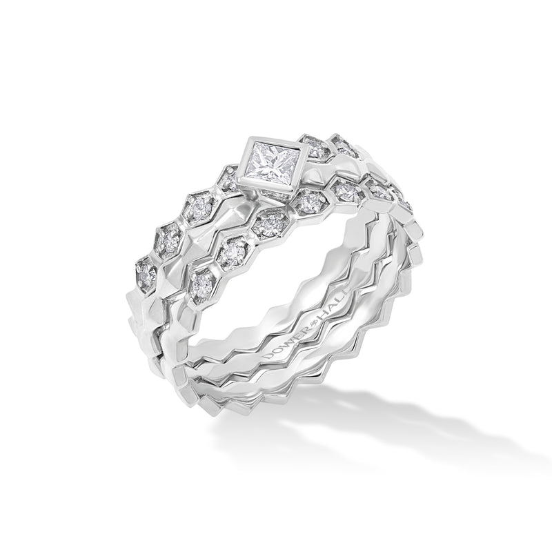    NTR-14W-BRANCUSI-TRIO-Dower-and-Hall-14k-White-Gold-Brancusi-Trio-Narrative-Ring-Stack