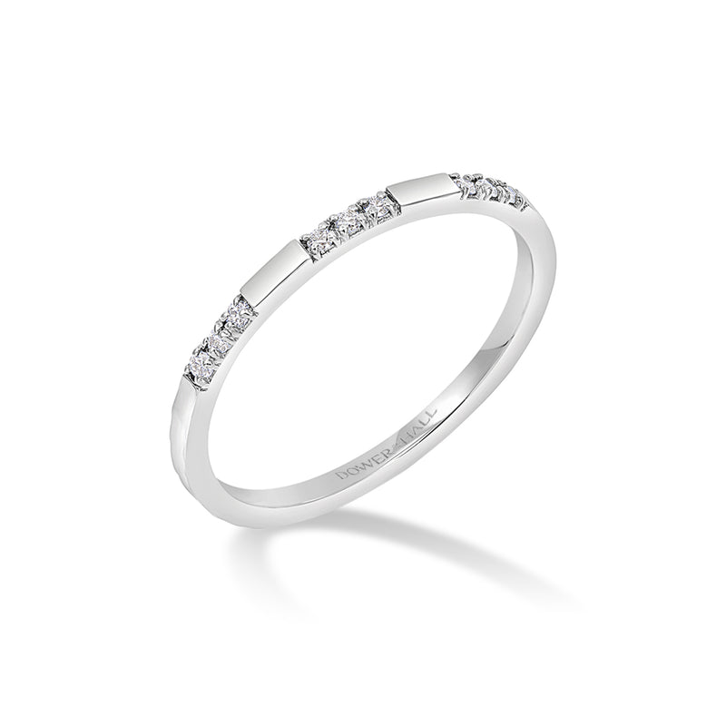 NTR11-14W-Dower-and-Hall-14k-White-Gold-Fine-Diamond-Set-Hammered-Narrative-Ring