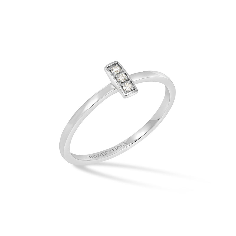 NTR15-14W-DIA-Dower-and-Hall-14k-White-Gold-Diamond-Trio-Hammered-Narrative-Ring