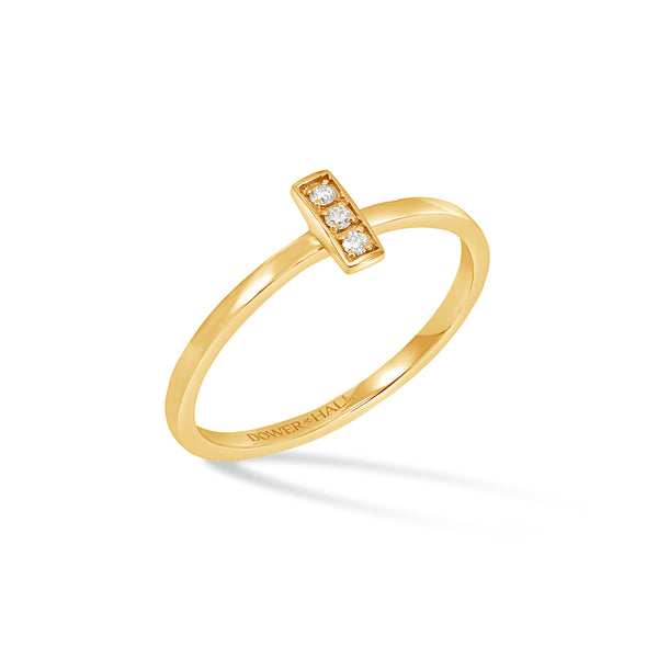 NTR15-14Y-DIA-Dower-and-Hall-14k-Yellow-Gold-Diamond-Trio-Hammered-Narrative-Ring
