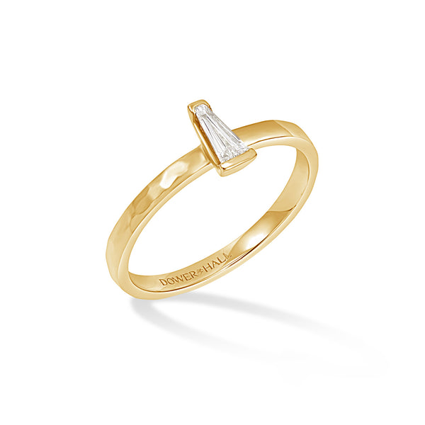 NTR26-14Y-DIA-Dower-and-Hall-14k-Yellow-Gold-Hammered-Narrative-Ring-with-Tapered-Baguette-Diamond