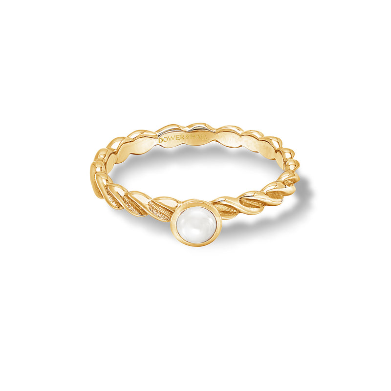 NTR35-14Y-WP-Dower-and-Hall-18k-Yellow-Gold-Twist-Narrative-Ring-with-4mm-Pearl