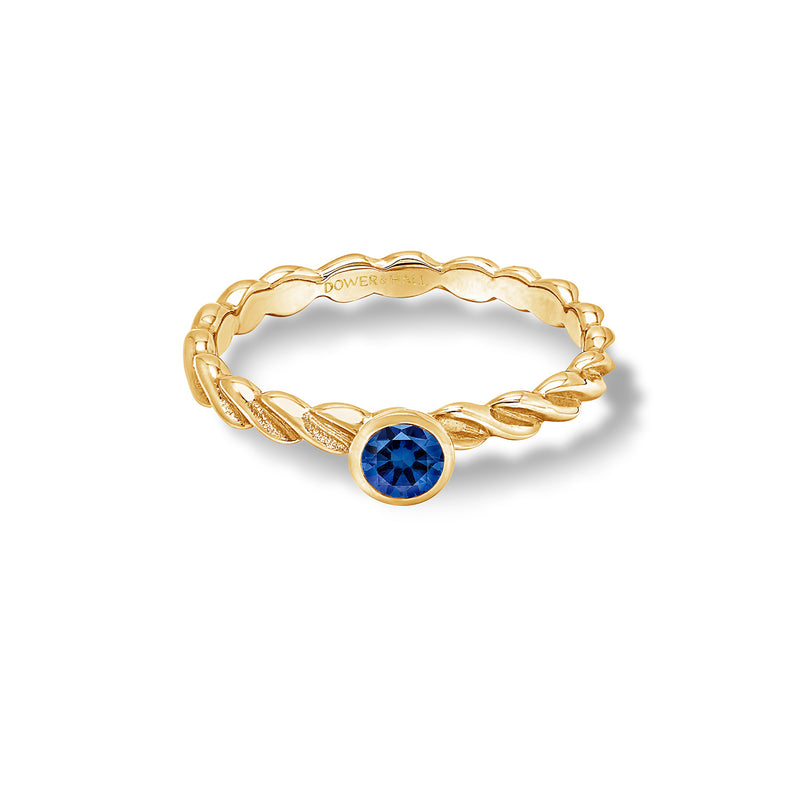 NTR64-14Y-BSAPP-Dower-and-Hall-14k-Yellow-Gold-Twist-Narrative-Ring-with-4mm-Blue-Sapphire