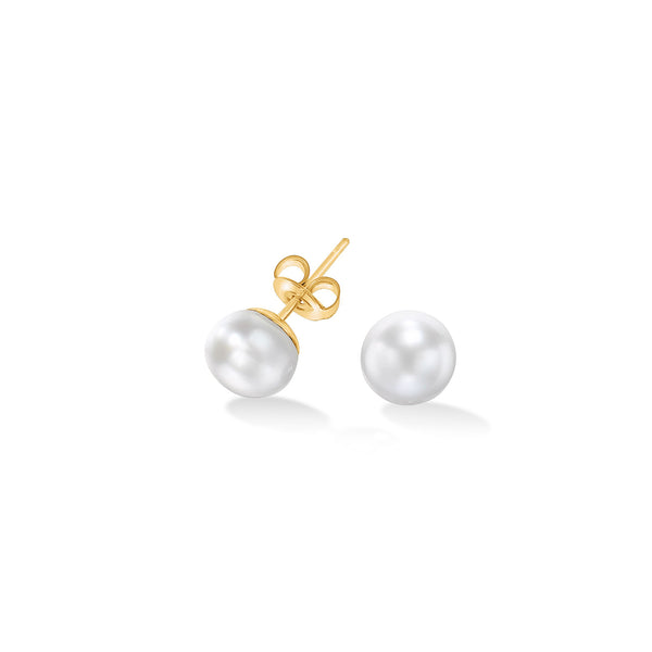 White Timeless Freshwater Pearl Studs