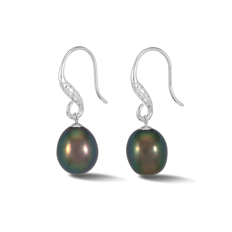     PE221-S-PKP-Dower-and-Hall-Sterling-Silver-12mm-Oval-Peacock-Luna-Pearl-Drop-Earrings