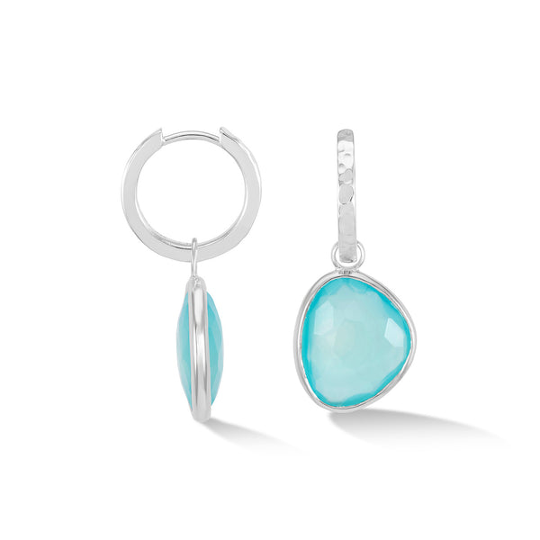 PEBE14-S-CHAL-Dower-and-Hall-Sterling-Silver-Chalcedony-Pebble-Huggie-Hoop