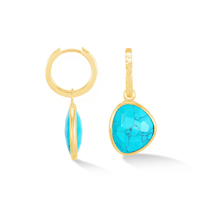    PEBE14-V-TURQ-Dower-and-Hall-Yellow-Gold-Vermeil-Turquoise-Pebble-Huggie-Hoops