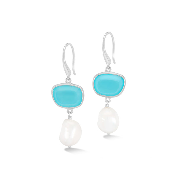    PEBE15-S-CHAL-Dower-and-Hall-Sterling-Silver-Chalcedony-Pebble-and-Pearl-Drop-Earrings