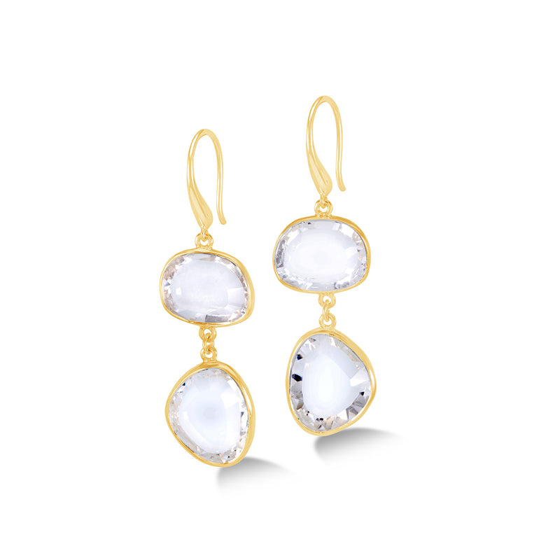     PEBE16-V-ROCK-Dower-and-Hall-Yellow-Gold-Vermeil-Rock-Crystal-Pebble-Drop-Earrings