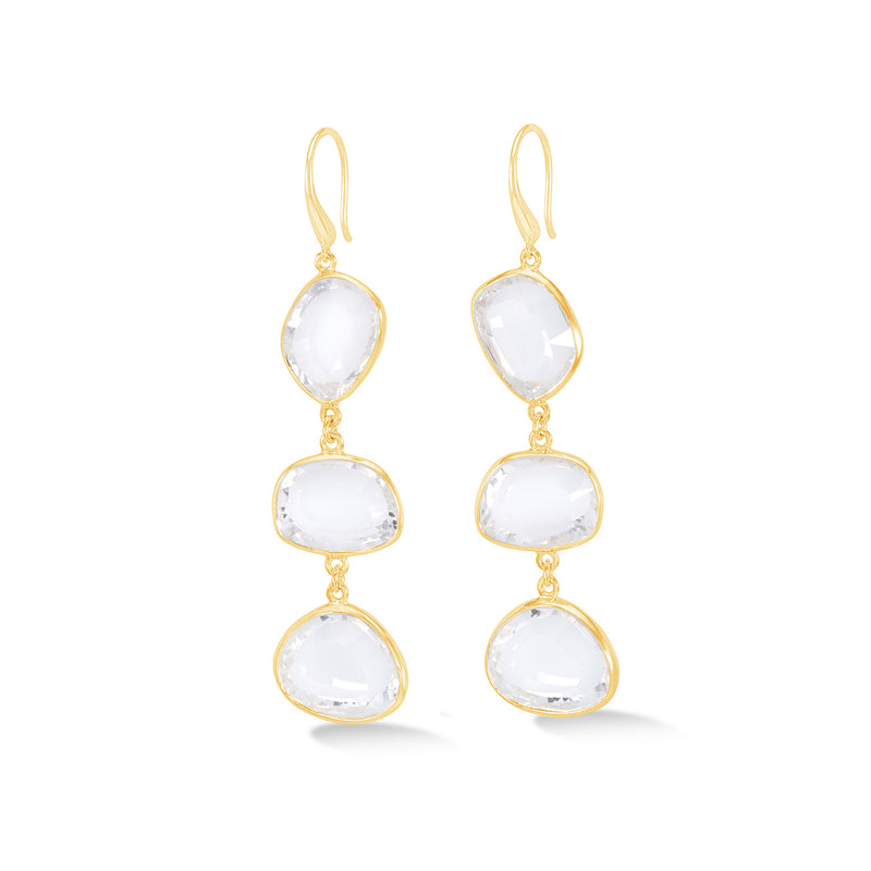     PEBE17-V-ROCK-Dower-and-Hall-Yellow-Gold-Vermeil-Long-Rock-Crystal-Pebble-Drop-Earrings